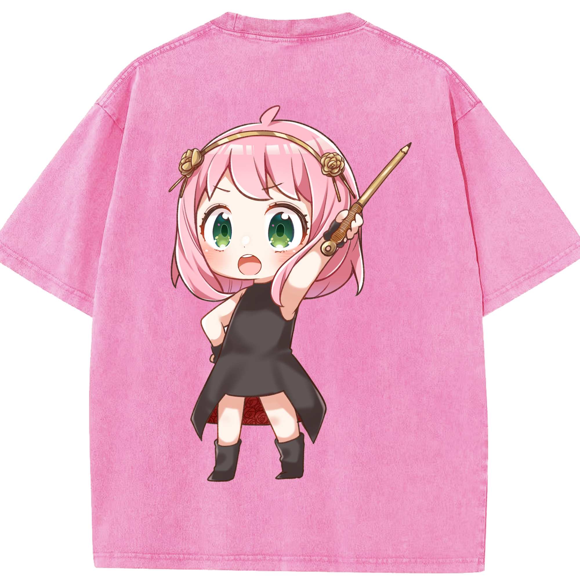 （画像用） SPY×FAMILY间谍家家酒 綿100% ヴィンテージ風 半袖Tシャツ（背面プリント）